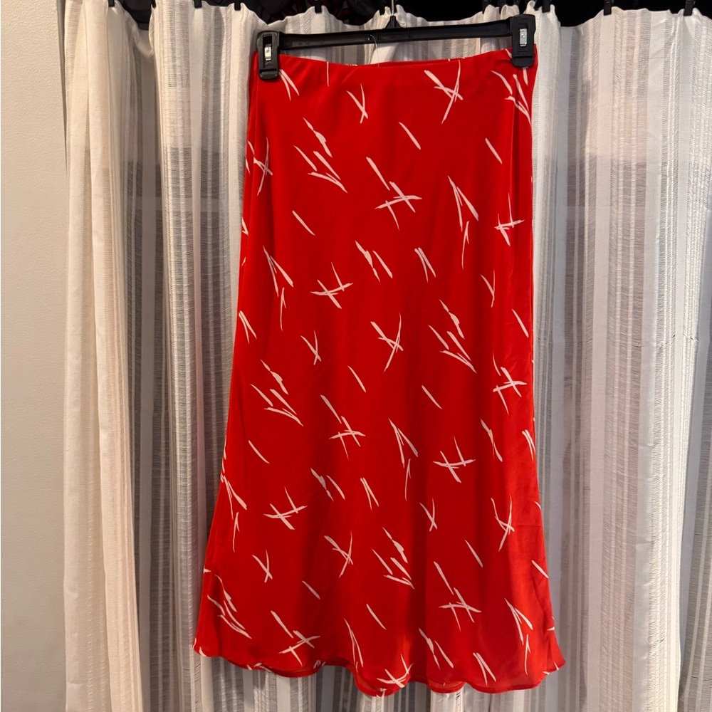 Red Patterned Women's Skirt
